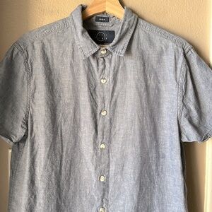 EVEN TIDE Men’s Hemp Short Sleeve Button Down Shirt